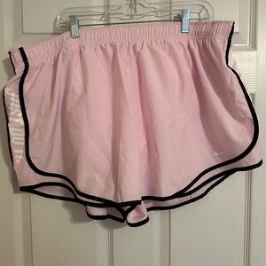 Nike Women’s Pink Athletic Shorts with Black Trim